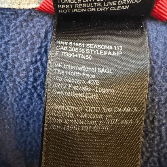 The North Face‎ Women's Long Sleeve Fleece 1/4 Zip Pullover Blue Size Medium - Picture 6 of 10